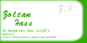 zoltan hass business card